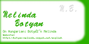 melinda botyan business card